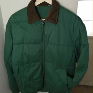 CHAQUETA HOMBRE VERDE CON CUELLO PANA