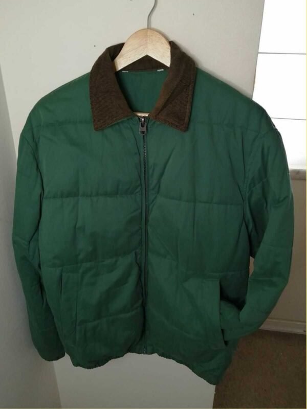 CHAQUETA HOMBRE VERDE CON CUELLO PANA