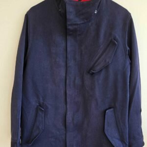 ABRIGO LARGO AZUL MARINO CUELLO ALTO